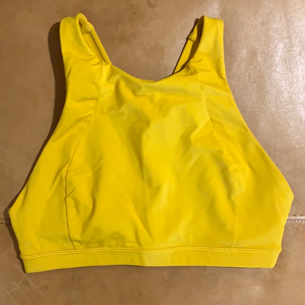 Lululemon free to be serene sports bra yellow 6